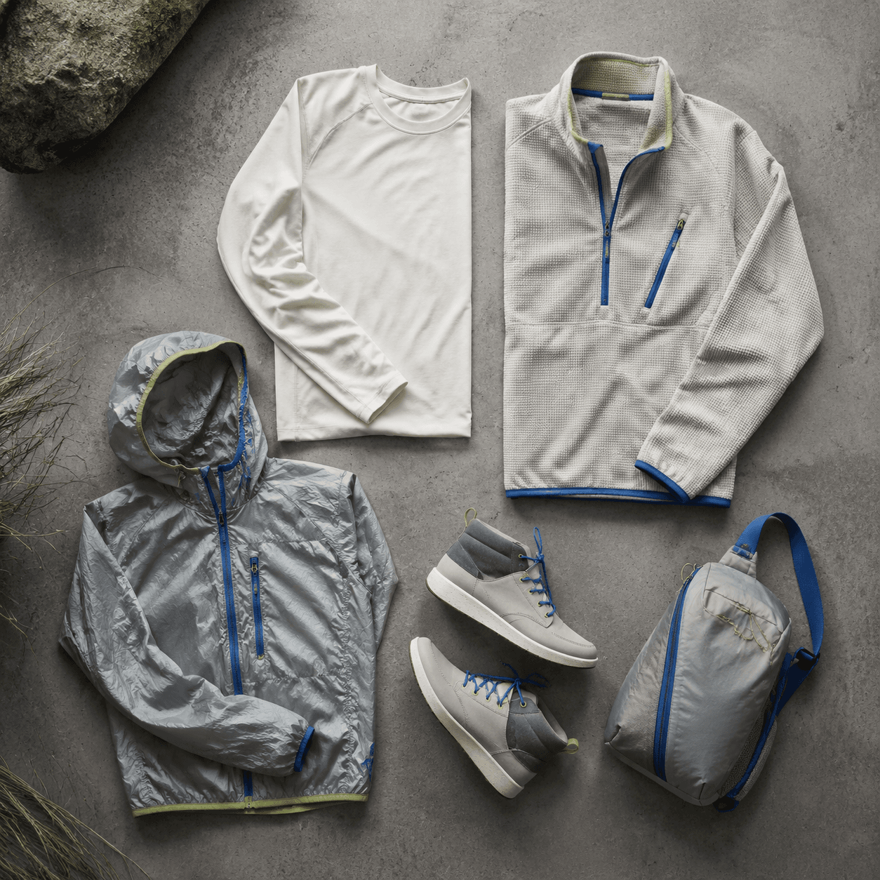Light Trail Outfit — AI active-leisure layer board